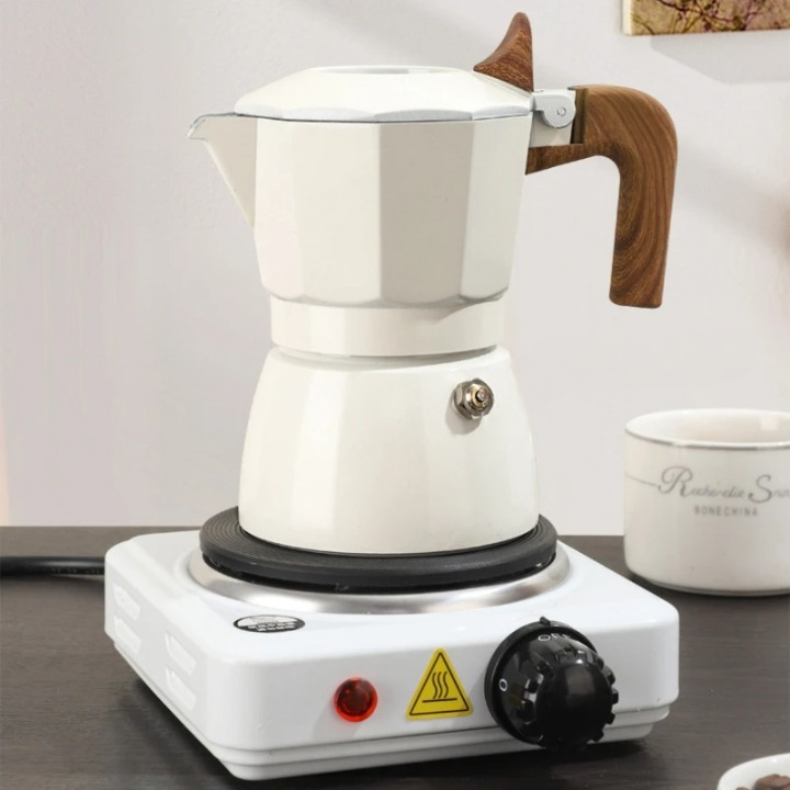 Cafetiere Cafe Moulu Conception Élégante Blanche Cafetiere & Tradition