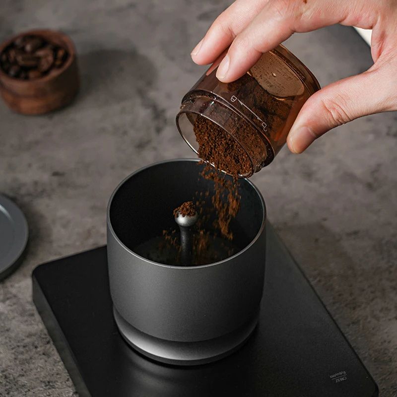 Sostituzione Caffè Dosaggio Anello in Alluminio, 58 MM Espresso Dosatore Imbuto Raccoglitore Anelli Acciaio Inox Riempimento Polvere Accessori Adatto Per Portafilter Portafiltri Pressare Macchina