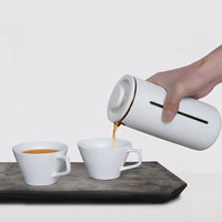 Cafetière à Piston Blanche 450 ml & Filtre Inox Haute Densité