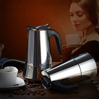 Cafetiere 6 Tasses en Acier Inoxydable Grand Format