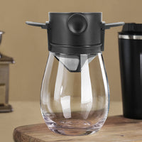 Mini Cafetiere Filtre Noire en Acier Inoxydable