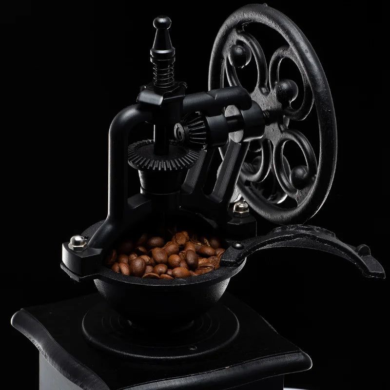 Moulin à Café Manuel Vintage Qukaim - Meule Céramique - Design Rétro Pour Maison - Facile à Utiliser Et économique