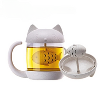 Mug Infuseur en Forme de Chat avec son Filtre Poisson