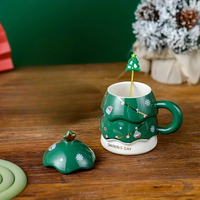 Mug Noel Design en Forme de Sapin Vert