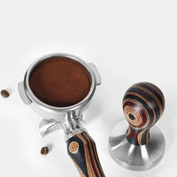 Tamper Barista Manche en Bois Coloré 58mm