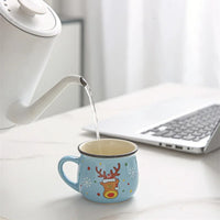 049465 Lot de 6 tasses à café en céramique avec Père Noël et Renne 049465 Lot de 6 tasses à café en céramique avec Père Noël et Renne