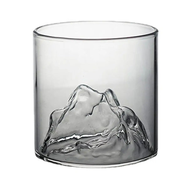 Tasse à Café en Verre Relief Montagne – 200 ml