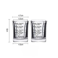 Tasse à Café en Verre Graduées – Lot de 2 – 60 ml