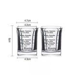 Tasse à Café en Verre Graduées – Lot de 2 – 60 ml